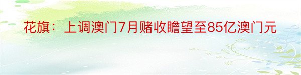 花旗：上调澳门7月赌收瞻望至85亿澳门元