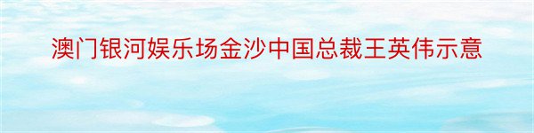 澳门银河娱乐场金沙中国总裁王英伟示意