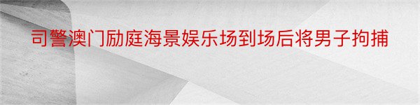 司警澳门励庭海景娱乐场到场后将男子拘捕